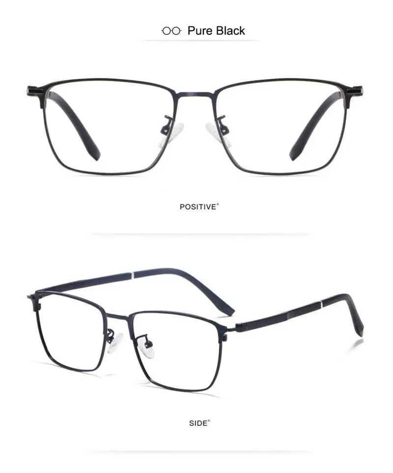 Unisex Square Full Rim Alloy Prescription Glasses 3007 — view 16 | Rx Spectacle