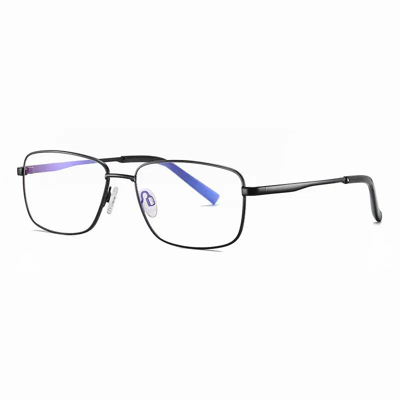 Unisex Square Full Rim Alloy Prescription Glasses 92304 — view 4 | Rx Spectacle