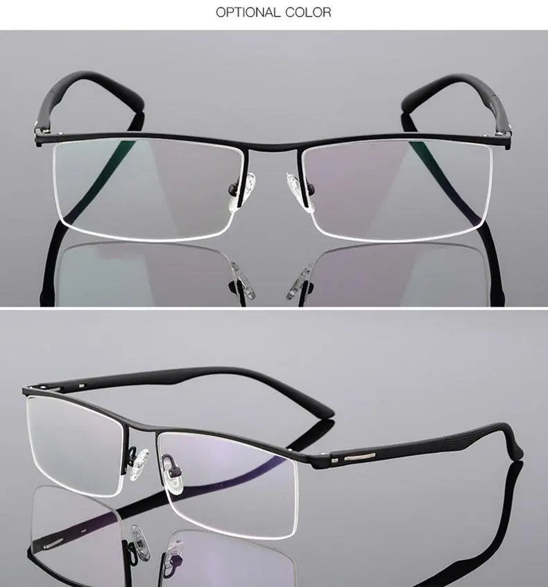 Unisex Square Semi-Rimless TR90 Prescription Glasses P8831 — view 17 | Rx Spectacle