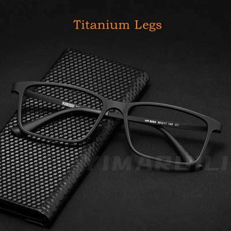 Men's Full Rim Titanium Prescription Glasses HR8085 — view 2 | Rx Spectacle