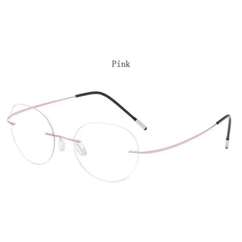 Unisex Polygon Rimless Titanium Prescription Glasses 6001-6002 — view 7 | Rx Spectacle