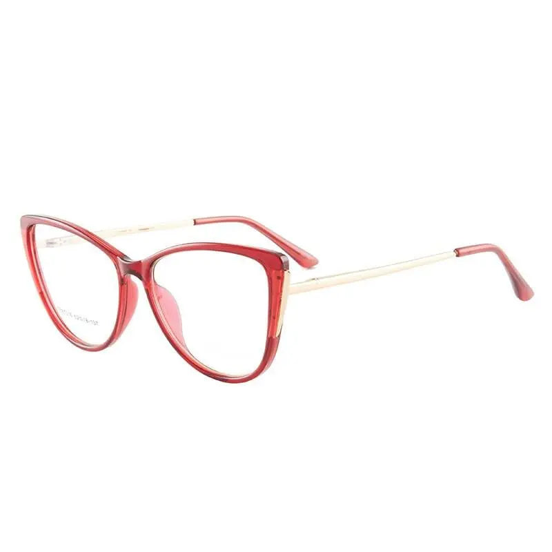 Women's Cat Eye Full Rim TR90 Prescription Glasses 7016 — view 8 | Rx Spectacle