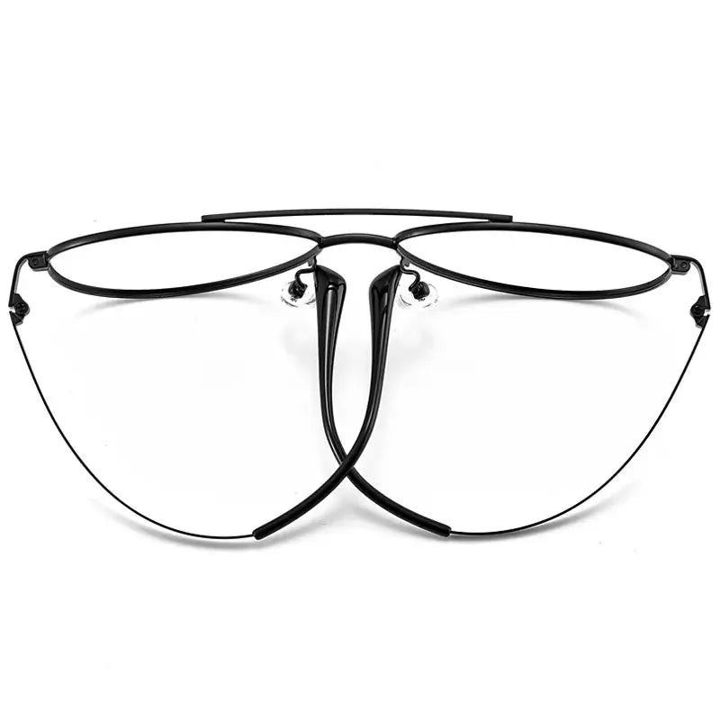 Unisex Oval Full Rim Titanium Double Bridge Prescription Glasses 2194 — view 5 | Rx Spectacle