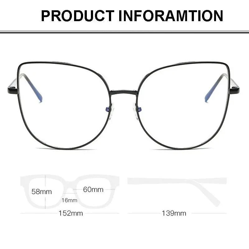 Women's Cat Eye Full Rim Alloy Prescription Glasses 3449 — view 8 | Rx Spectacle
