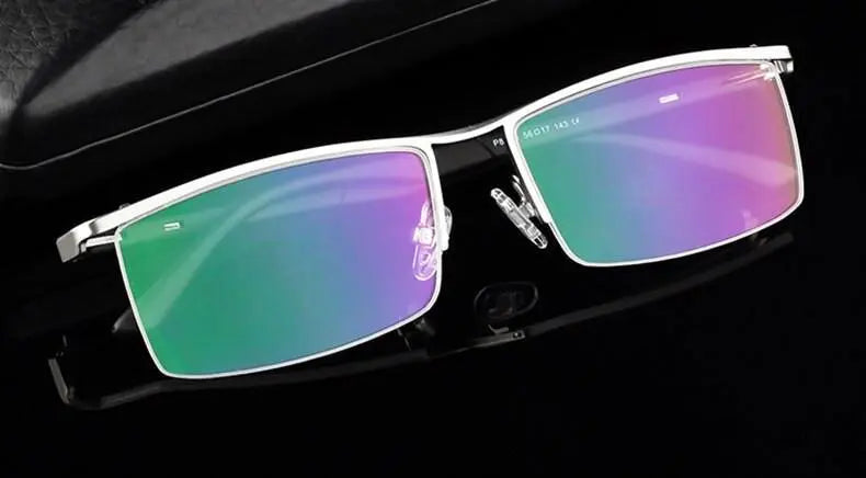 Unisex Square Semi-Rimless TR90 Prescription Glasses P8831 — view 12 | Rx Spectacle