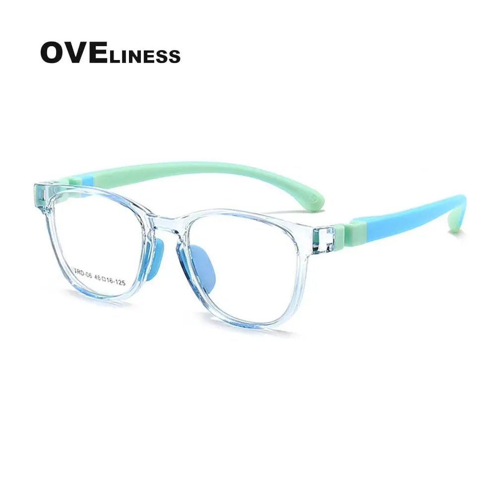 Unisex Square Full Rim Titanium Prescription Glasses Olp06 — view 9 | Rx Spectacle