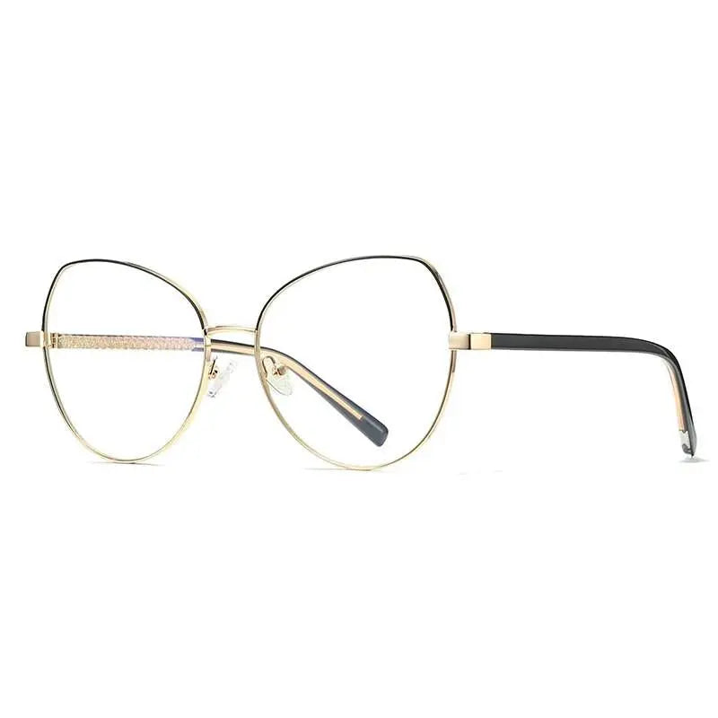 Women's Cat Eye Full Rim Alloy Prescription Glasses 3001 — view 8 | Rx Spectacle