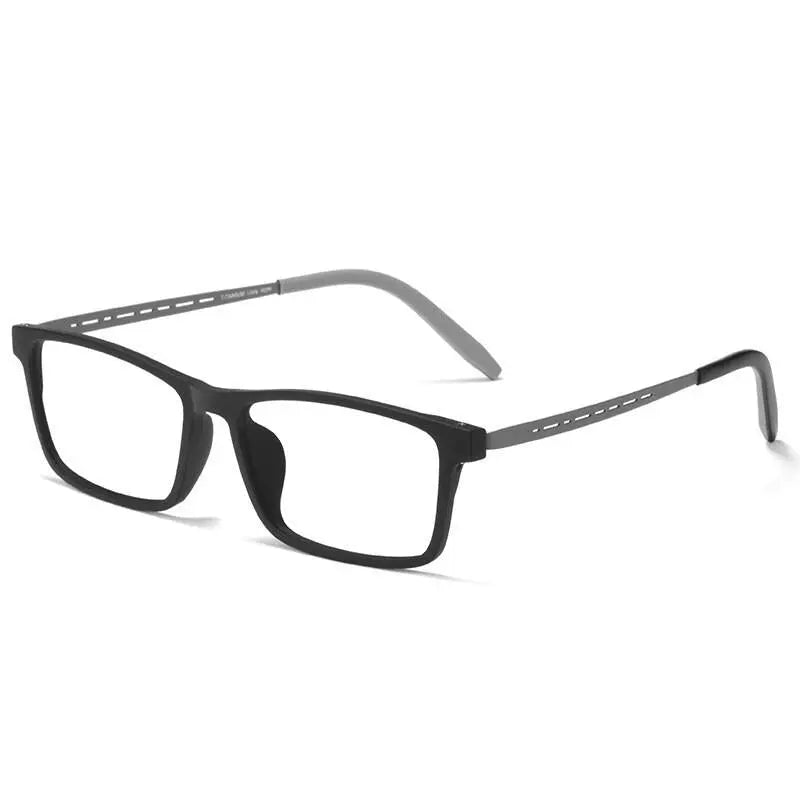 Men's Square Full Rim Titanium Prescription Glasses 8822t — view 9 | Rx Spectacle