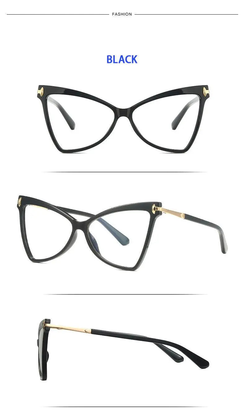 Women's Cat Eye Full Rim TR90 Prescription Glasses 2077 — view 16 | Rx Spectacle