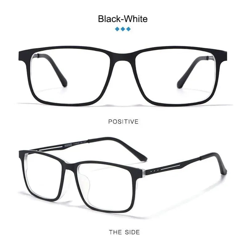 Unisex Square Full Rim Titanium Prescription Glasses 8838 — view 14 | Rx Spectacle