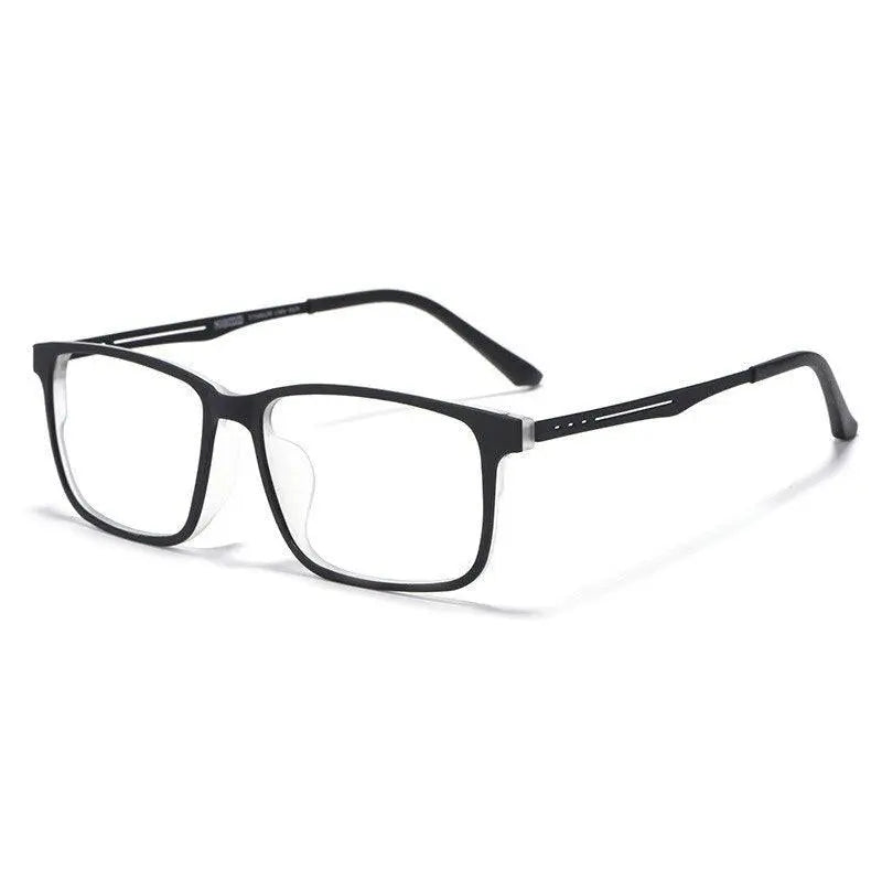 Men's Square Full Rim Titanium Prescription Glasses 8838 — view 6 | Rx Spectacle