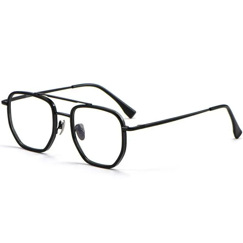 Unisex Full Rim Titanium Double Bridge Prescription Glasses L1361 — view 5 | Rx Spectacle