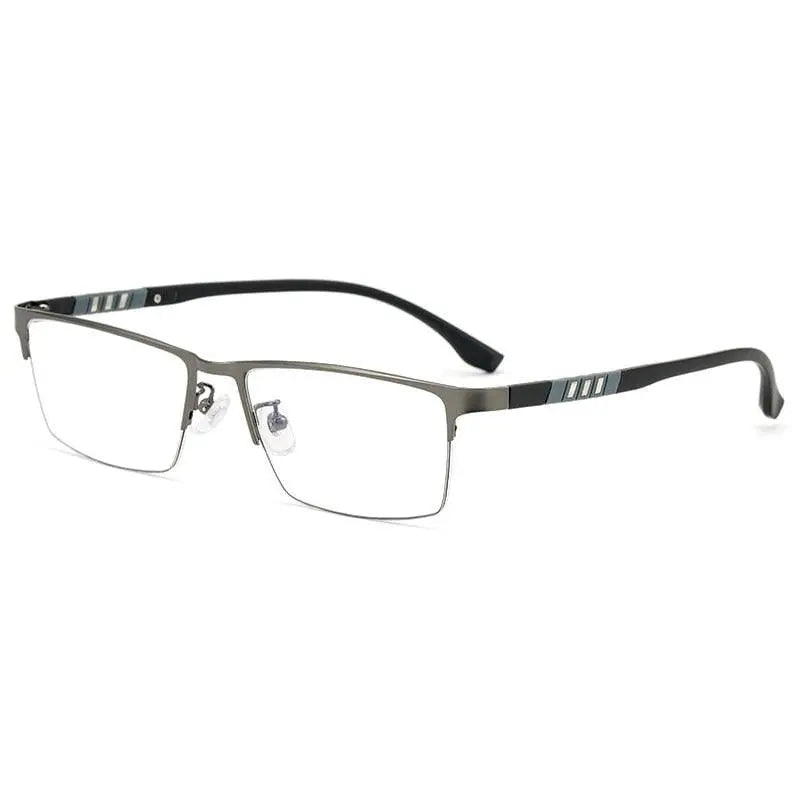 Men's Semi-Rimless Titanium Prescription Glasses P9806 — view 8 | Rx Spectacle