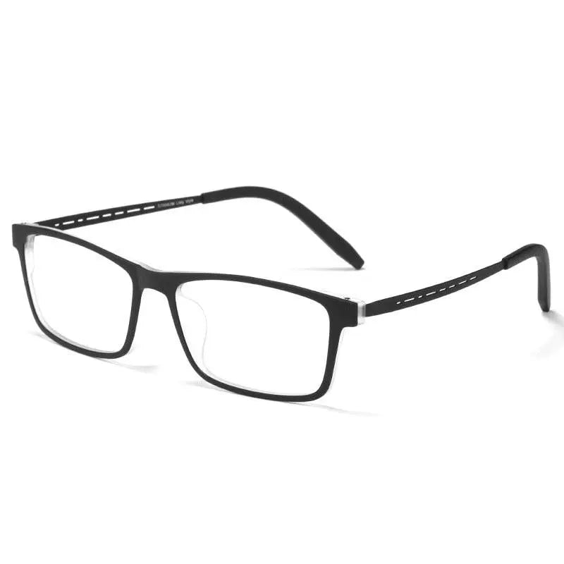 Men's Square Full Rim Titanium Prescription Glasses 8822t — view 9 | Rx Spectacle