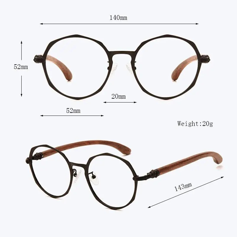 Unisex Round Full Rim Acetate Prescription Glasses 7578d — view 6 | Rx Spectacle