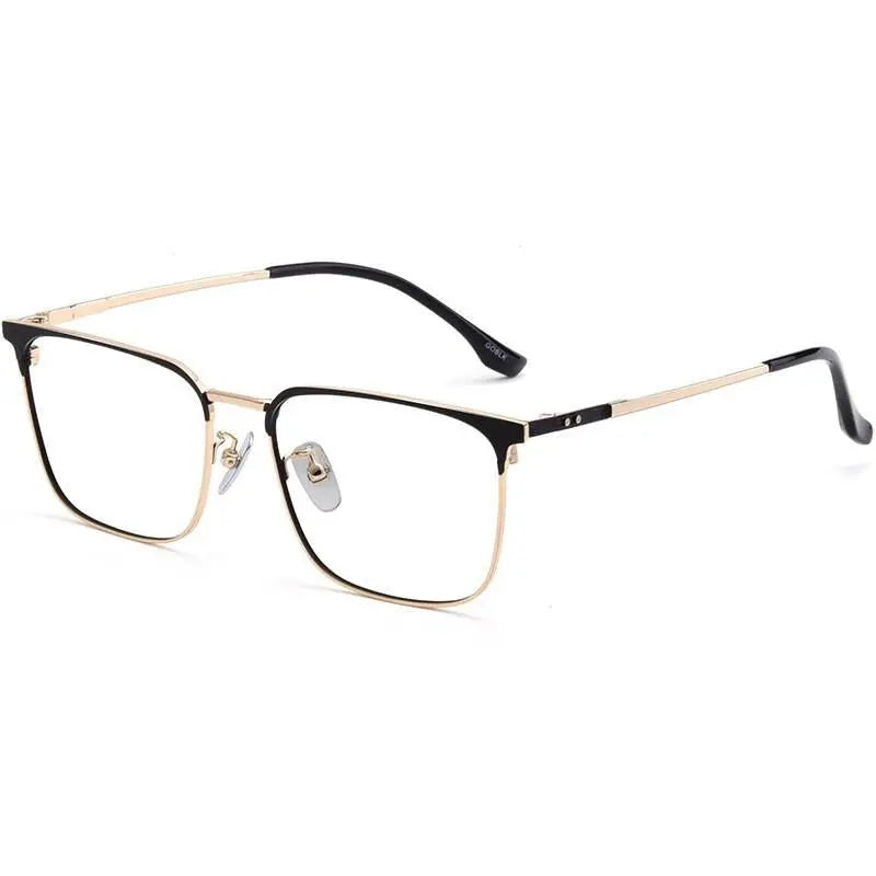 Men's Semi-Rimless Titanium Prescription Glasses 80092 — view 8 | Rx Spectacle
