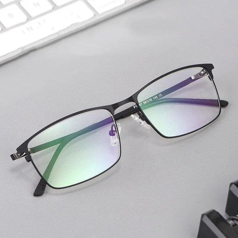 Men's Full Rim Alloy Prescription Glasses P9847 — view 8 | Rx Spectacle