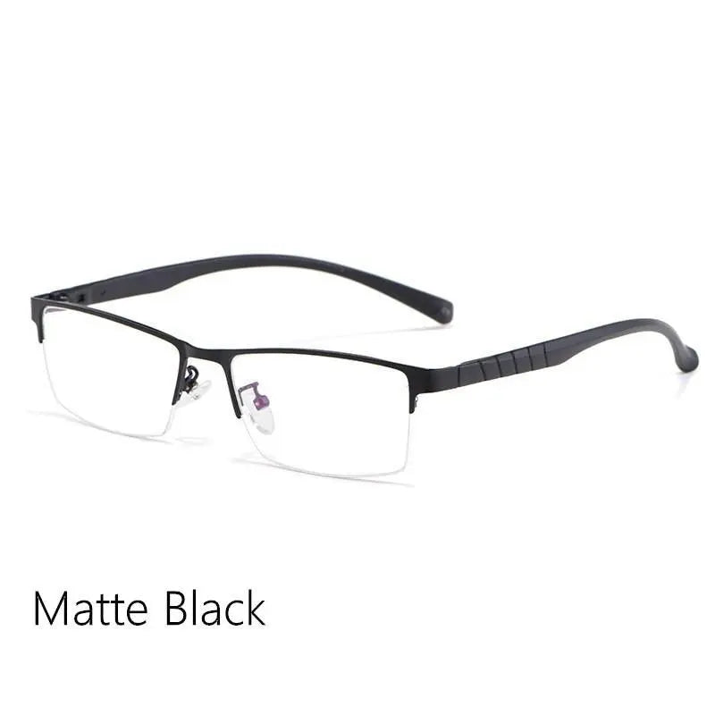 Men's Semi-Rimless Alloy Prescription Glasses 89033 — view 4 | Rx Spectacle