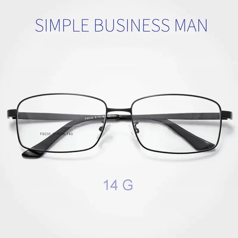 Men's Square Full Rim Alloy Prescription Glasses 6035 — view 2 | Rx Spectacle