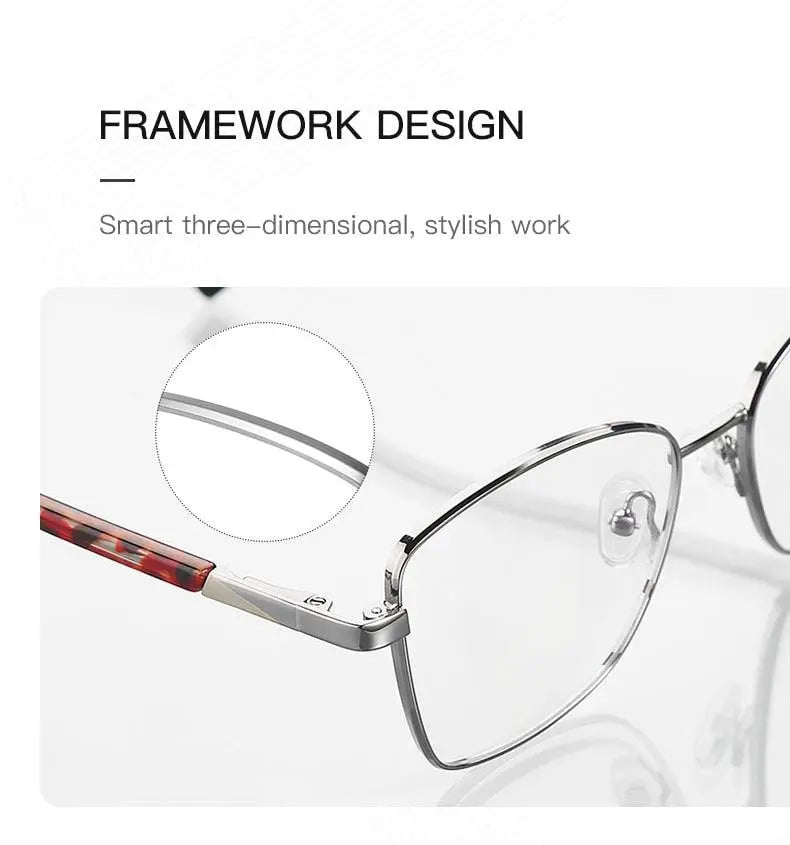 Unisex Square Full Rim Alloy Prescription Glasses 3010 — view 13 | Rx Spectacle
