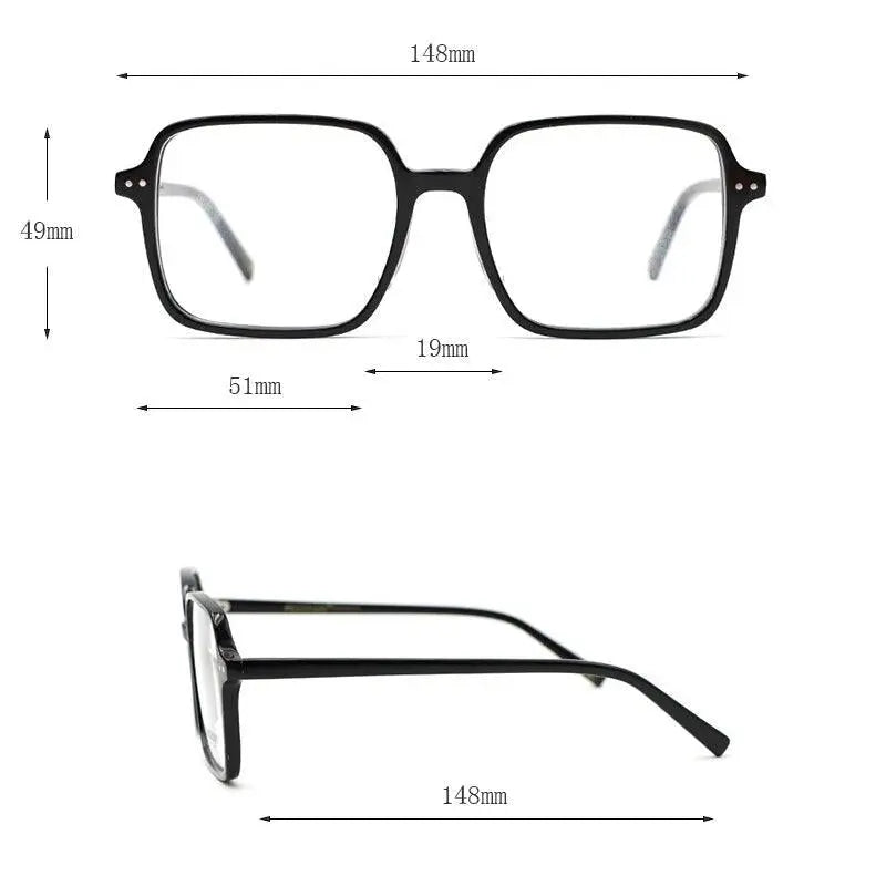 Women's Square Full Rim Acetate Oversized Prescription Glasses Ps9105 — view 9 | Rx Spectacle