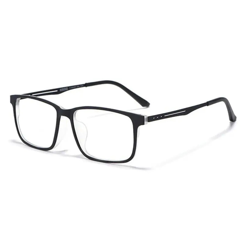 Unisex Square Full Rim Titanium Prescription Glasses 8838 — view 7 | Rx Spectacle