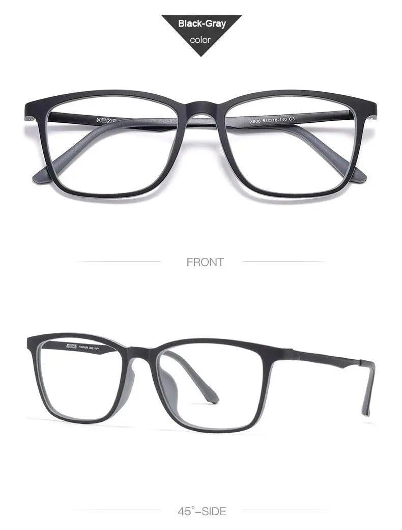 Unisex Square Full Rim Ultem Prescription Glasses 8808 — view 13 | Rx Spectacle