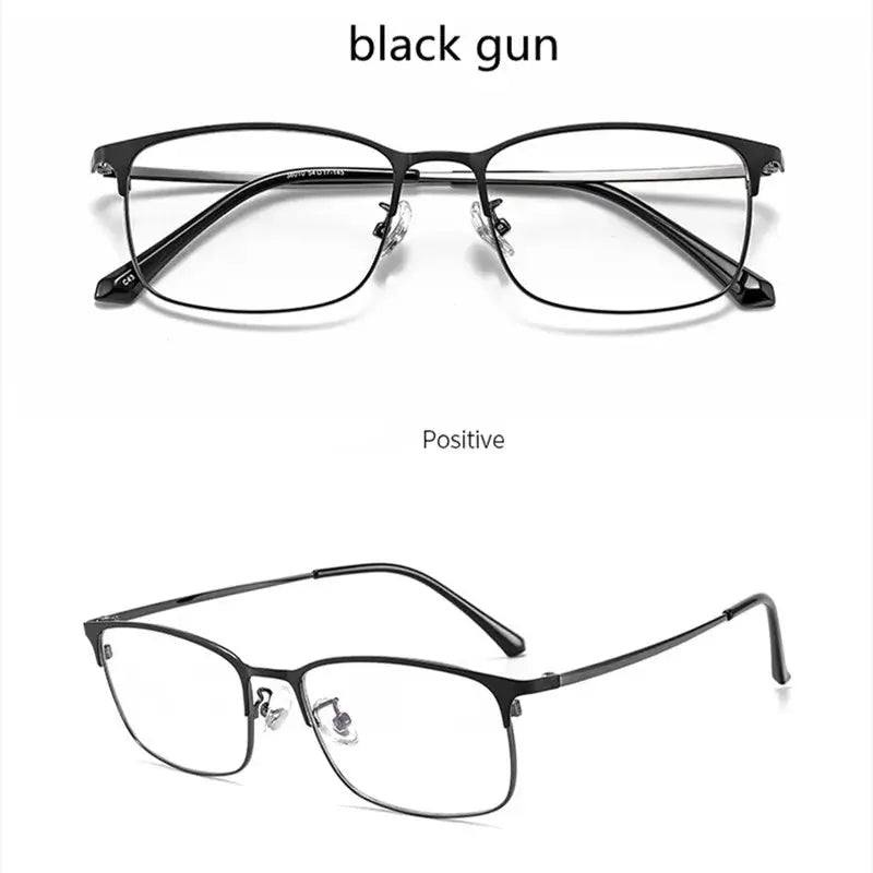 Unisex Square Full Rim Alloy Reading Glasses 38010 — view 8 | Rx Spectacle