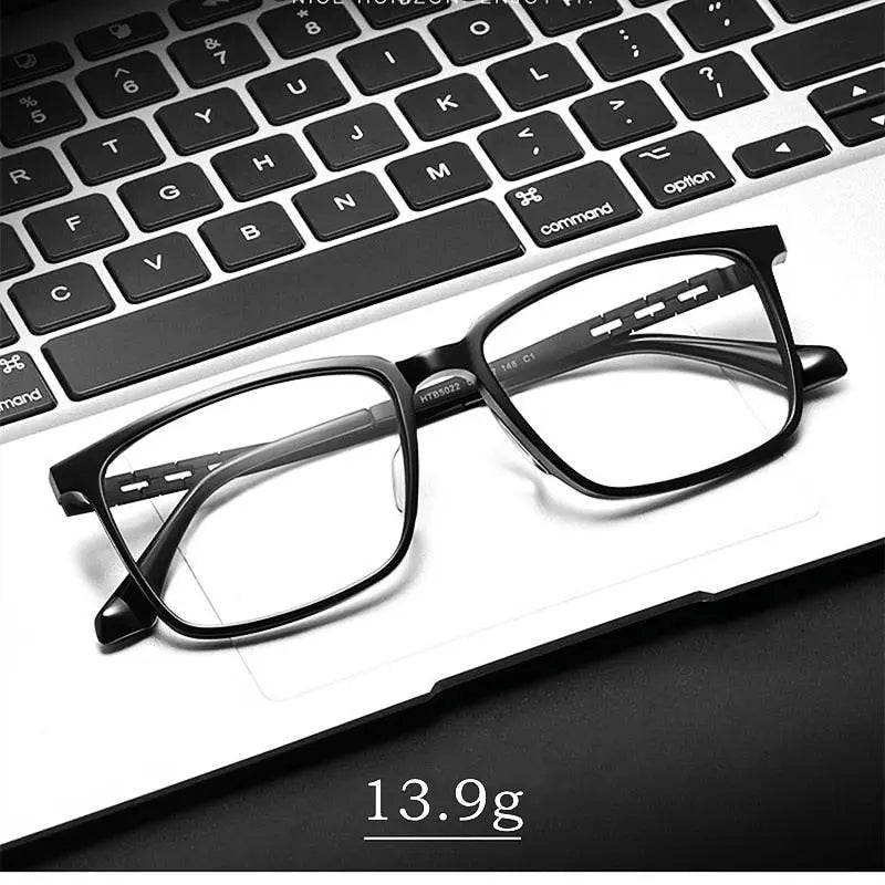 Men's Full Rim Titanium Prescription Glasses HT5022B — view 7 | Rx Spectacle