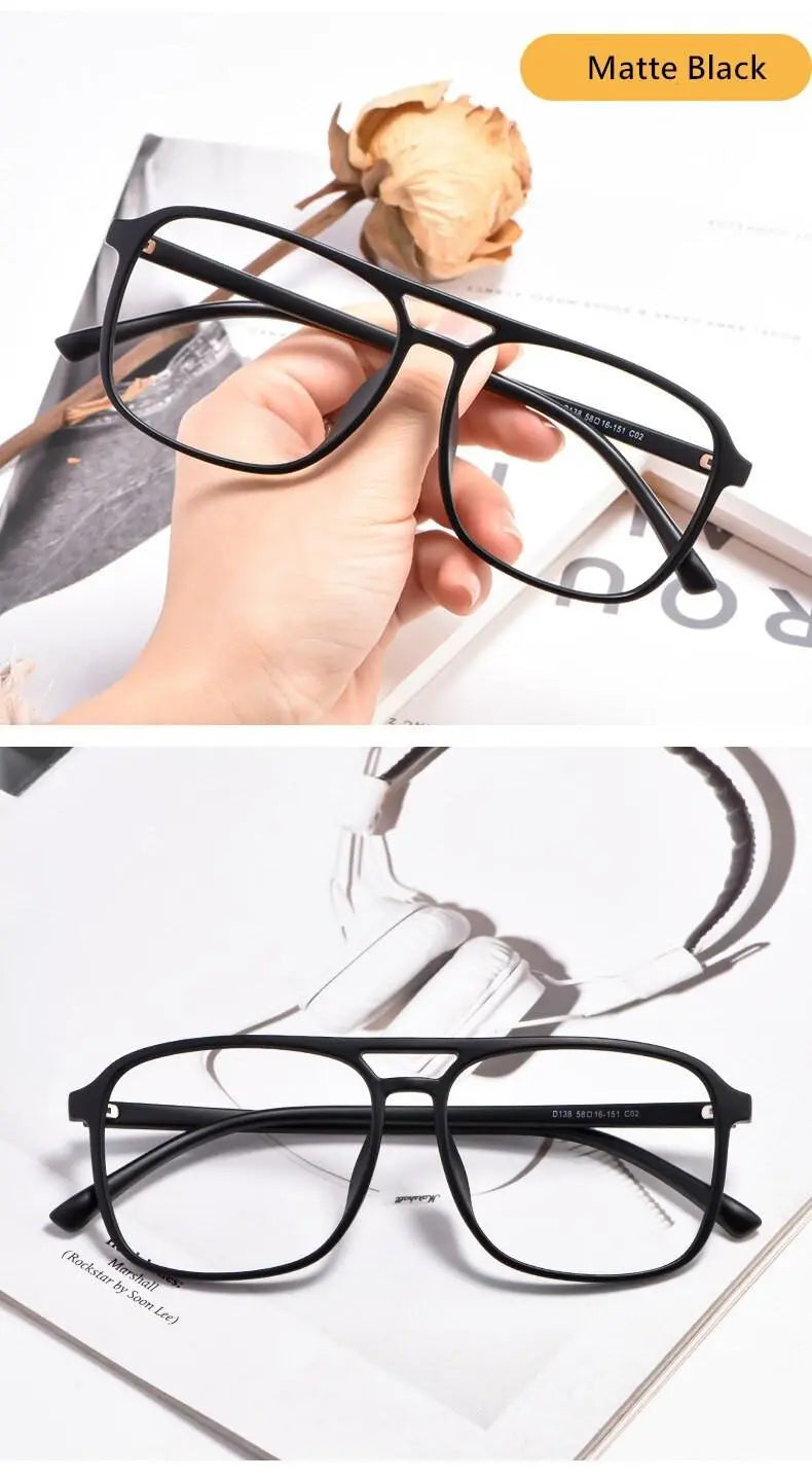 Unisex Full Rim TR90 Double Bridge Prescription Glasses D138 — view 16 | Rx Spectacle