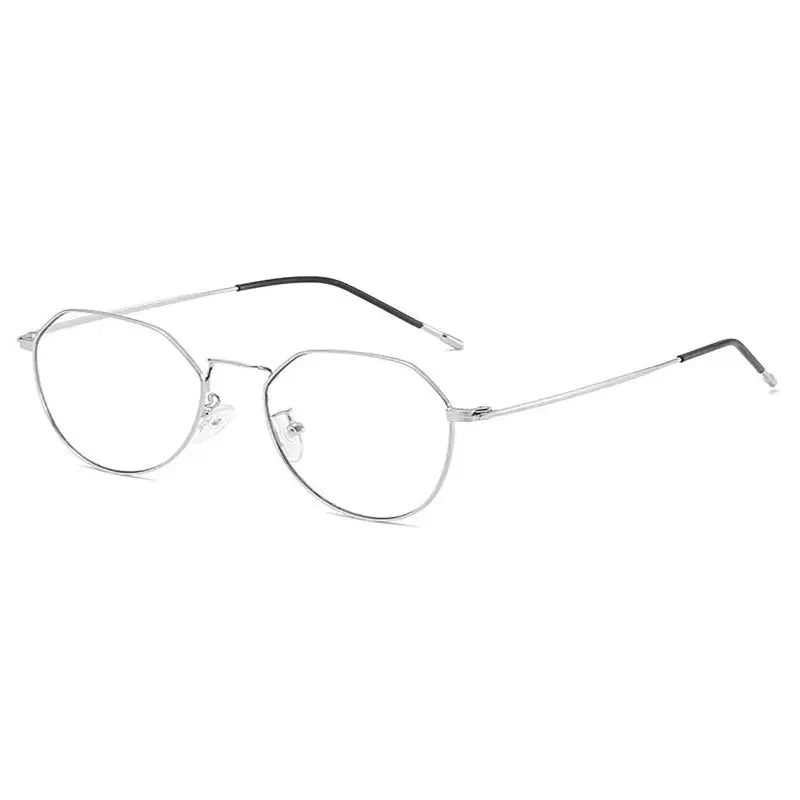 Women's Round Full Rim Alloy Flat Top Prescription Glasses 920219 — view 5 | Rx Spectacle