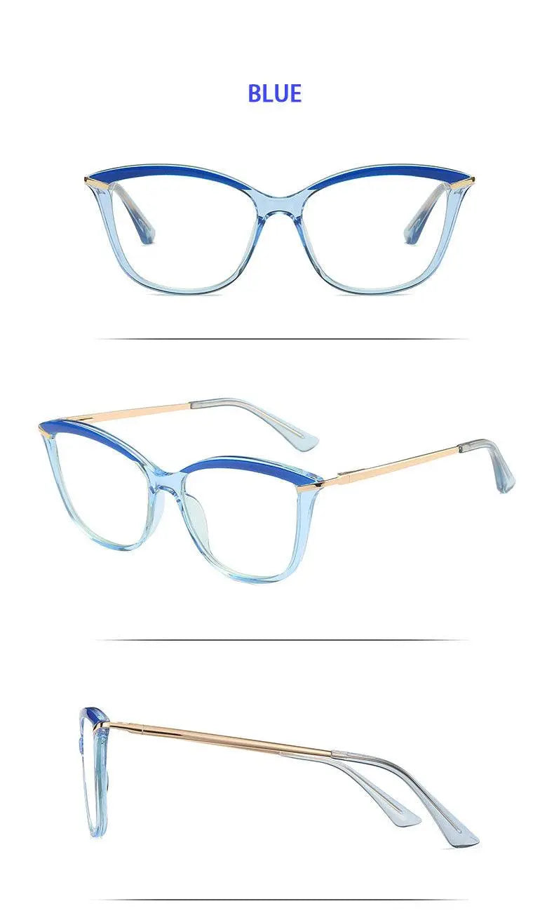 Women's Cat Eye Full Rim TR90 Prescription Glasses 2036 — view 19 | Rx Spectacle