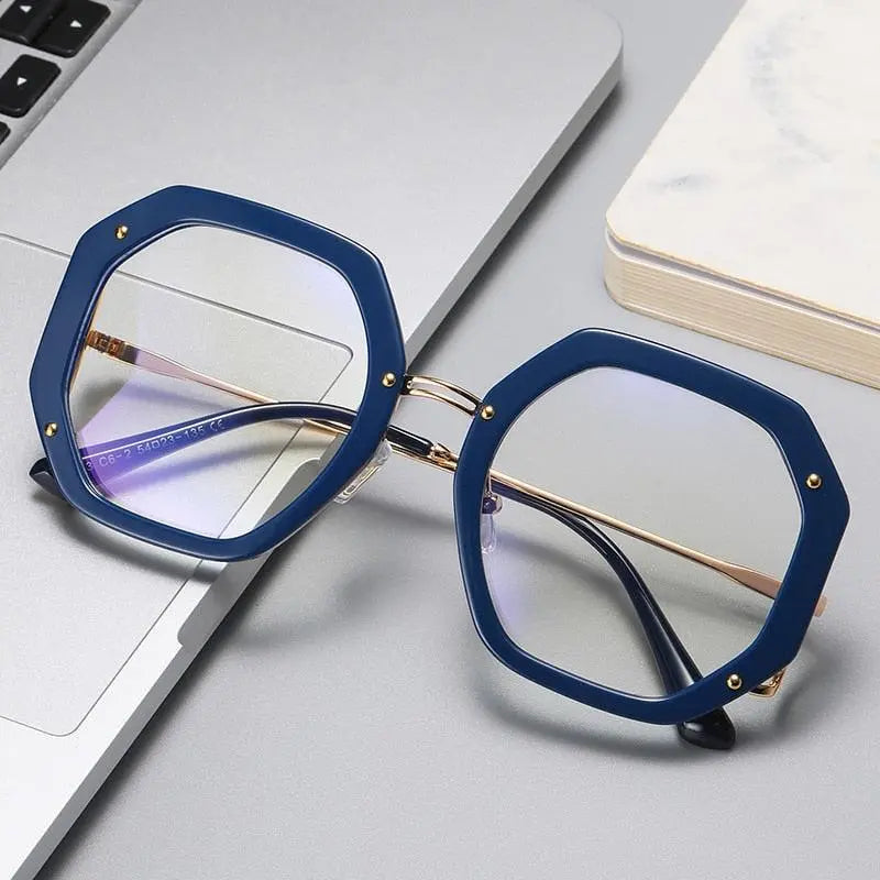 Women's Polygon Full Rim TR90 Prescription Glasses 95243 — view 4 | Rx Spectacle
