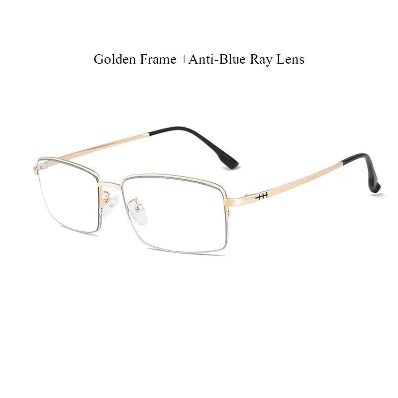 Unisex Rectangular Full Rim Alloy Prescription Glasses 2332 — view 3 | Rx Spectacle