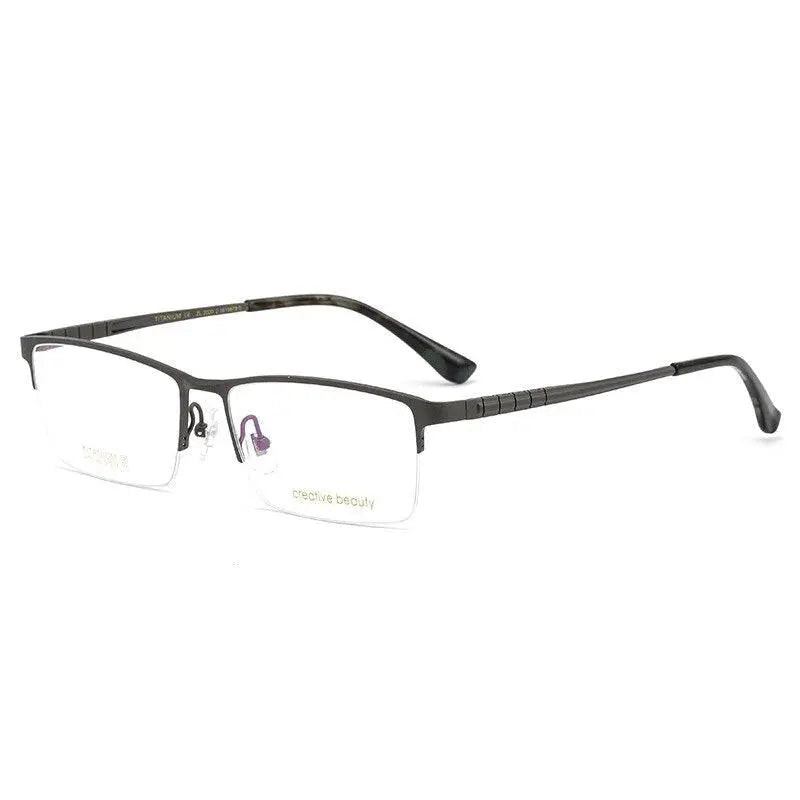 Men's Semi-Rimless Titanium Prescription Glasses Ht1099 — view 2 | Rx Spectacle