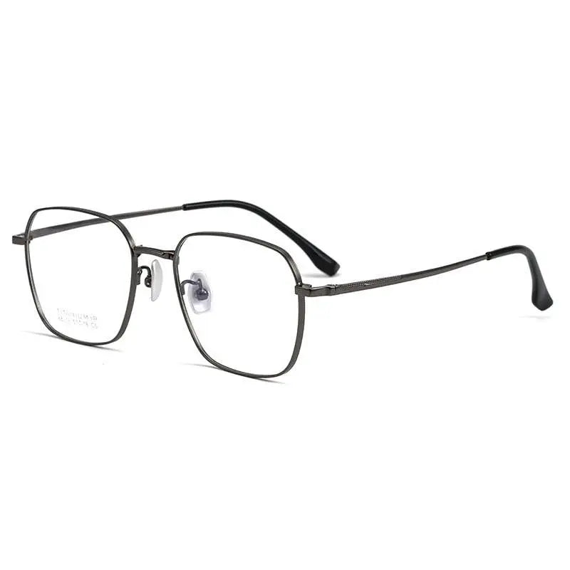 Unisex Square Full Rim Titanium Prescription Glasses 88318K — view 7 | Rx Spectacle