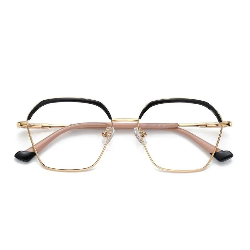 Women's Square Full Rim Alloy Prescription Glasses 3017 — view 6 | Rx Spectacle