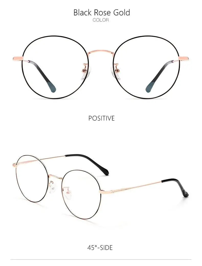 Unisex Round Full Rim Titanium Prescription Glasses 6621X — view 14 | Rx Spectacle