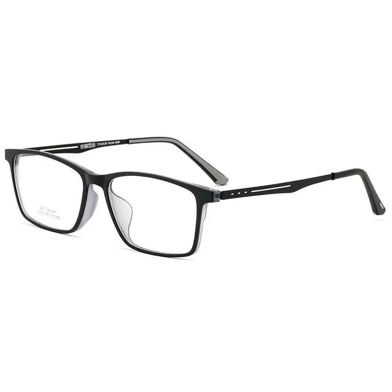 Men's Square Full Rim Titanium Prescription Glasses Y2012 — view 8 | Rx Spectacle