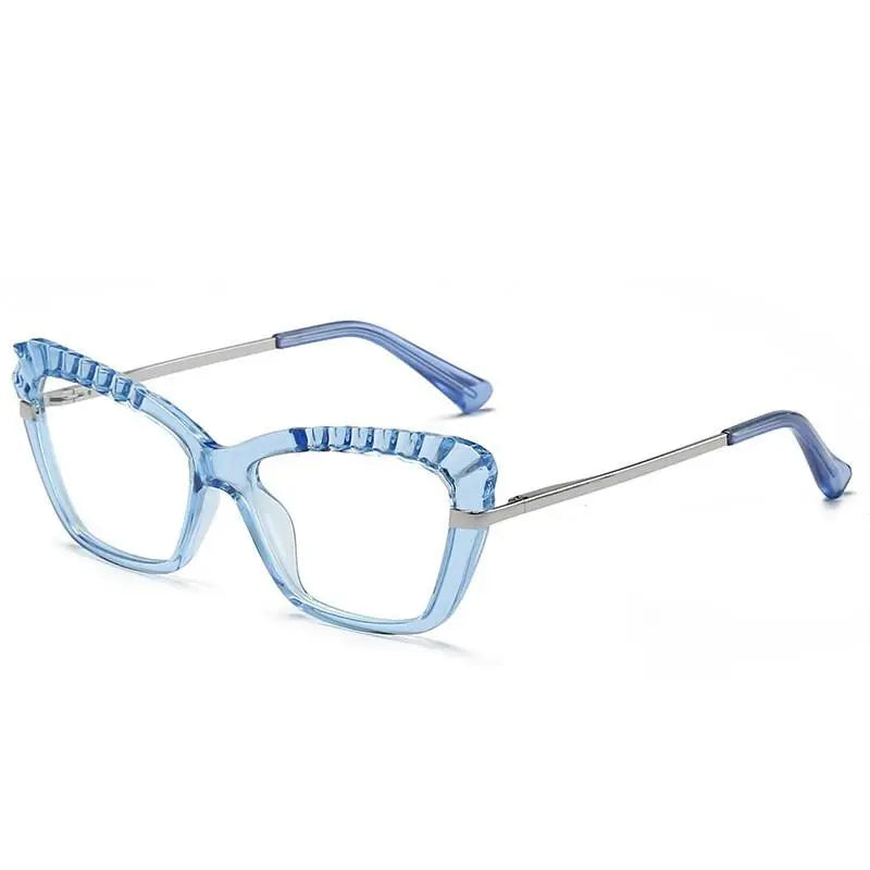 Women's Cat Eye Full Rim TR90 Prescription Glasses 2046 — view 10 | Rx Spectacle