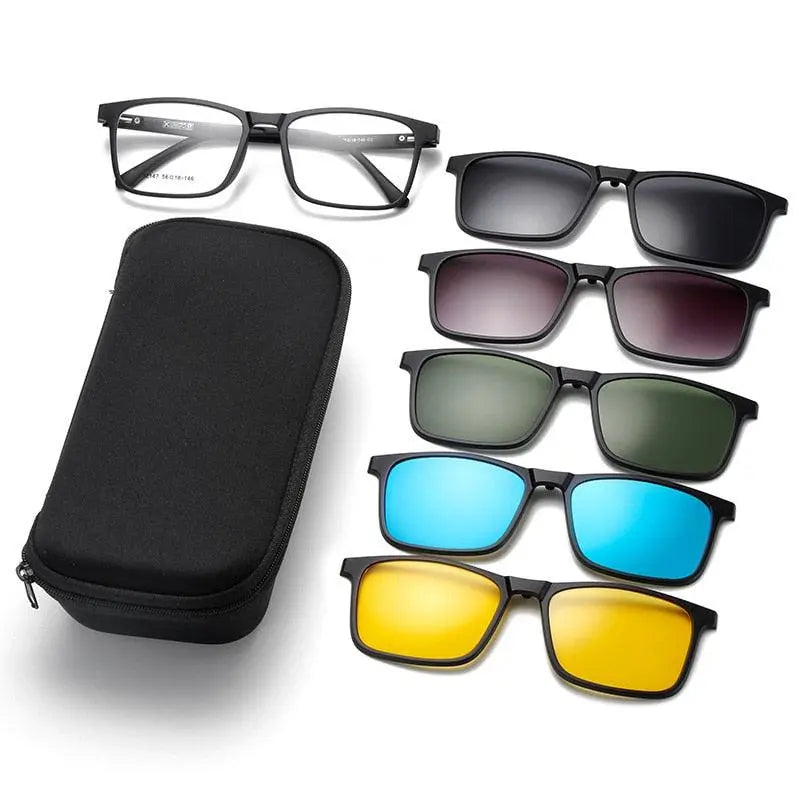 Unisex Full Rim Resin Clip-On Prescription Glasses 12147 — view 3 | Rx Spectacle
