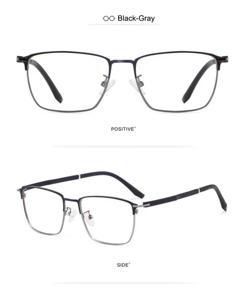 Unisex Square Full Rim Alloy Prescription Glasses 3007 — view 15 | Rx Spectacle