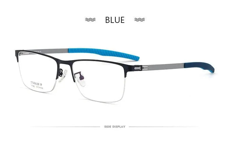 Men's Semi-Rimless Prescription Glasses F1983 — view 14 | Rx Spectacle