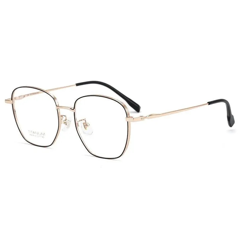 Unisex Square Full Rim Titanium Prescription Glasses 02K5016 — view 10 | Rx Spectacle