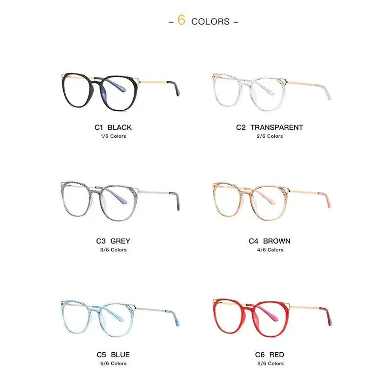 Women's Round Full Rim TR90 Prescription Glasses 2054 — view 7 | Rx Spectacle