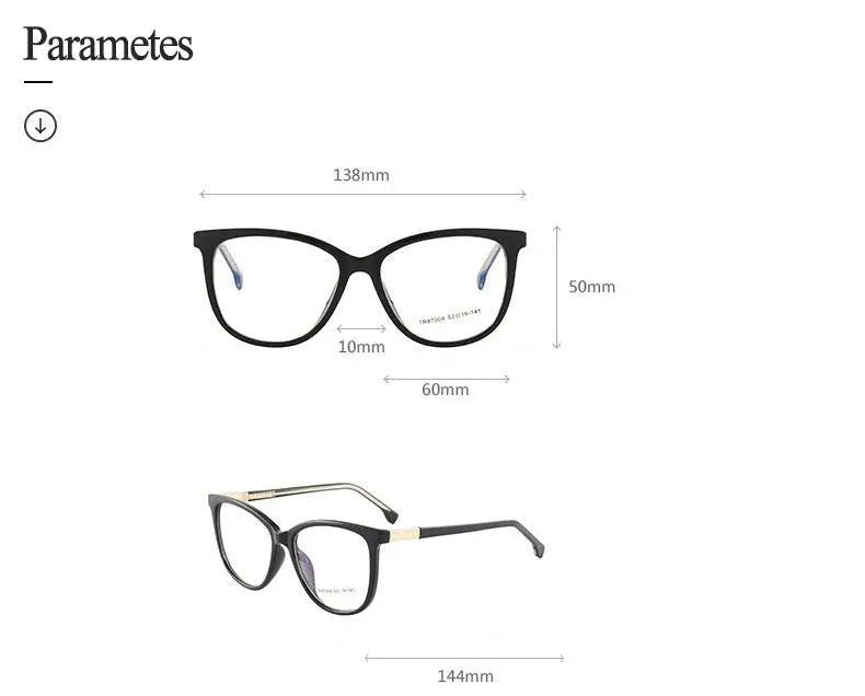 Cat Eye Full Rim TR90 Prescription Glasses 7004 — view 13 | Rx Spectacle