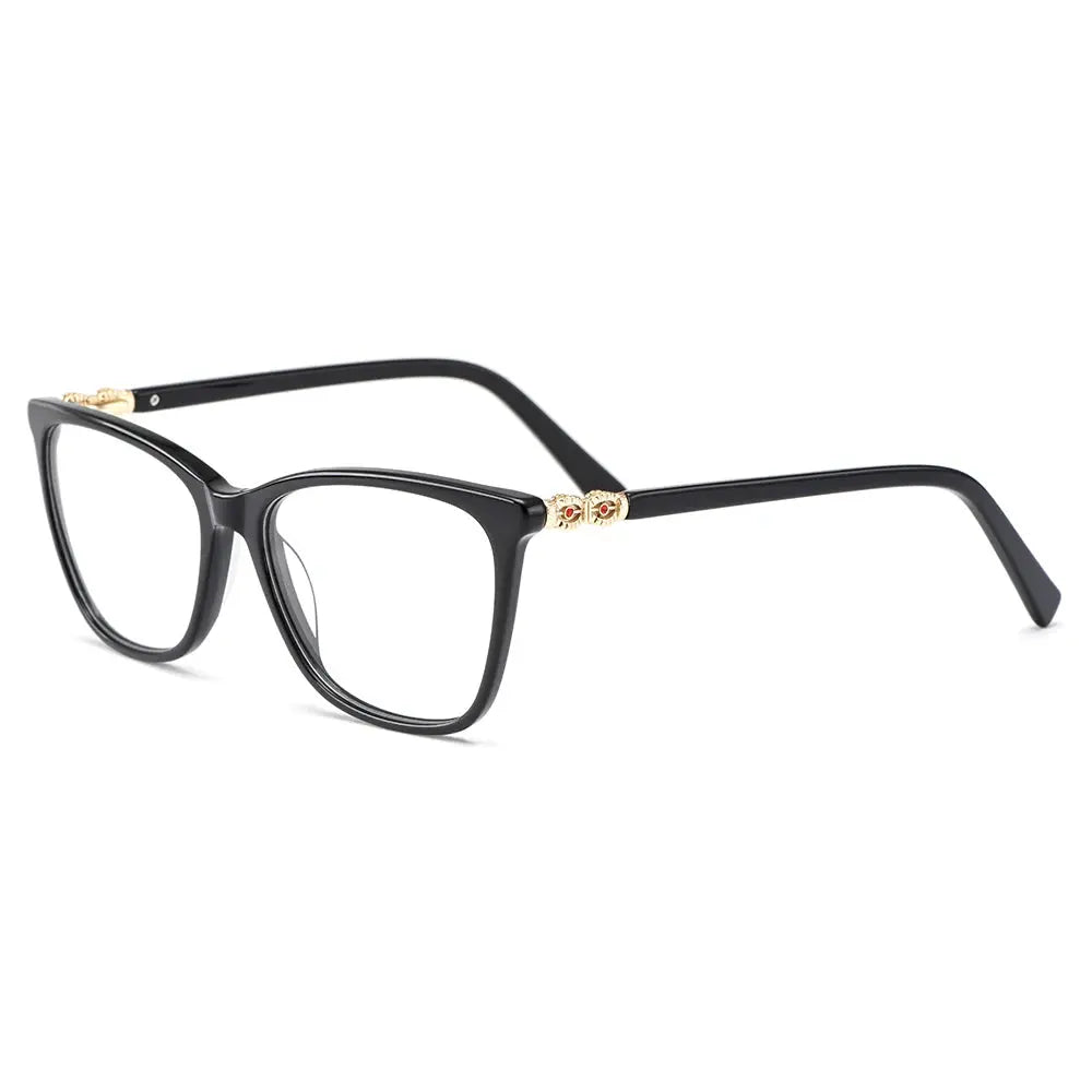 Women's Square Full Rim Acetate Prescription Glasses 22002 — view 3 | Rx Spectacle