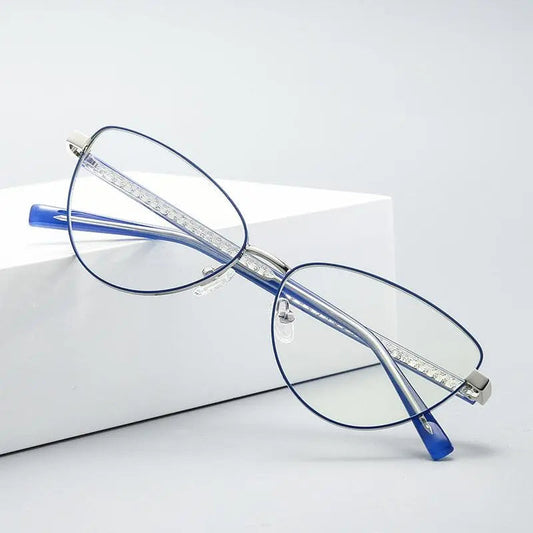 Women's Cat Eye Full Rim Alloy Prescription Glasses 3006 — view 1 | Rx Spectacle