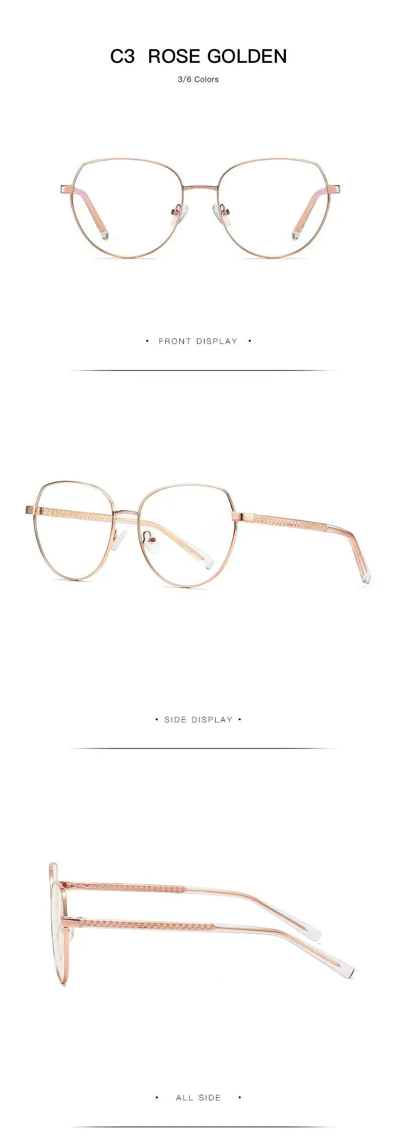 Women's Oval Full Rim TR90 Prescription Glasses 3005 — view 17 | Rx Spectacle