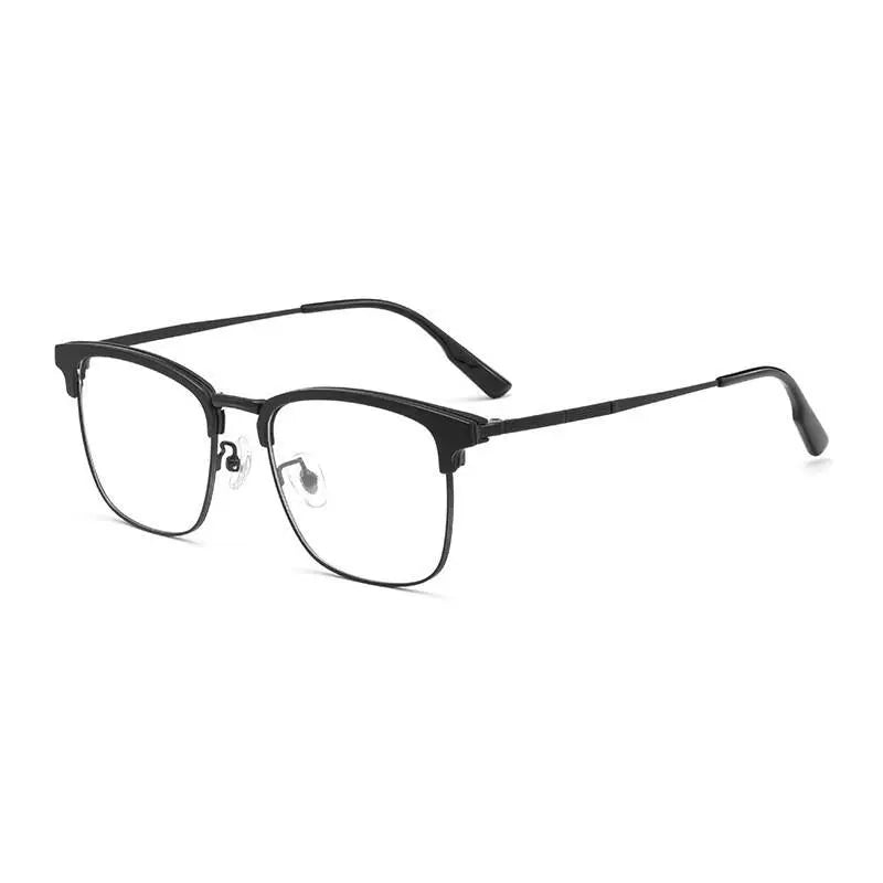 Men's Square Full Rim Titanium Prescription Glasses 2312YJ — view 9 | Rx Spectacle